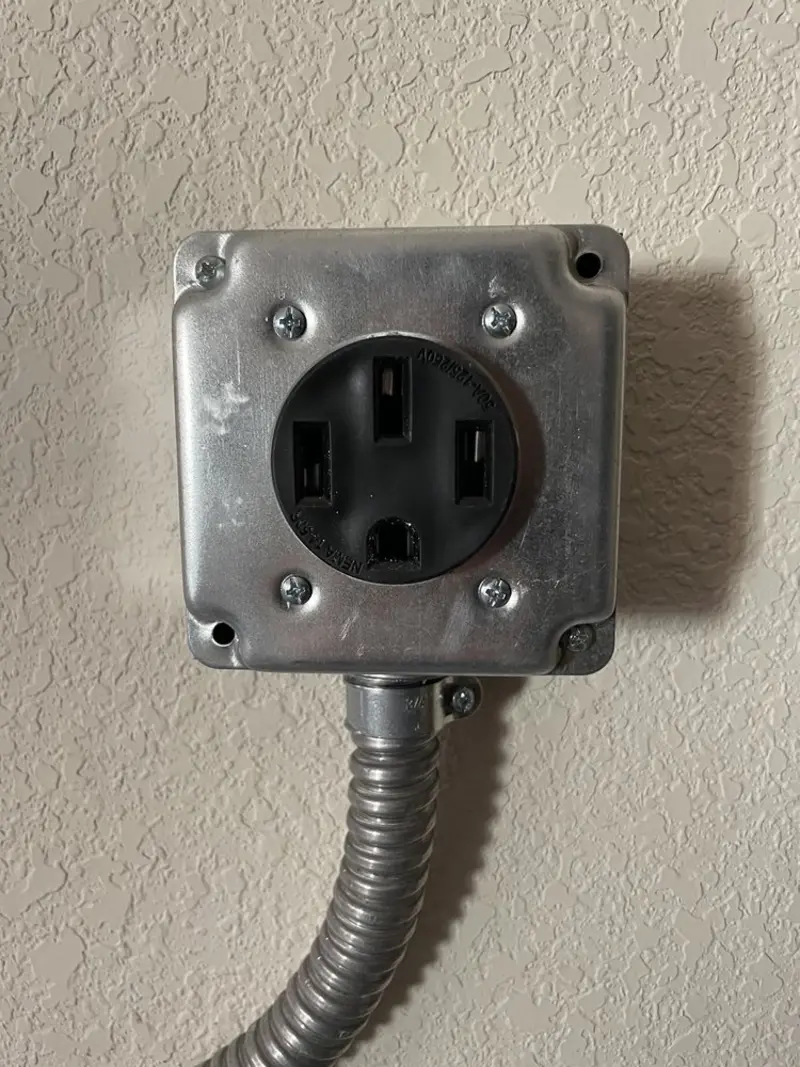 NEMA 14-50 outlet installed for Electrical Panel Upgrade in Welcome