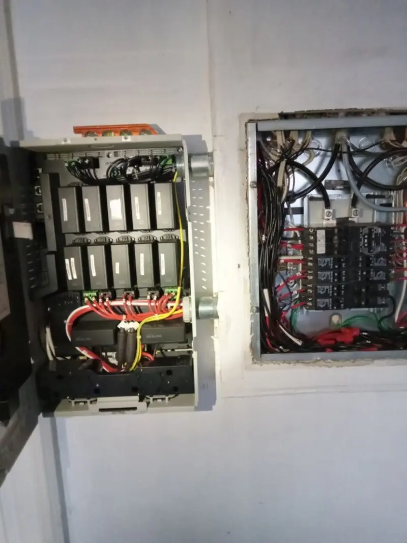 Electrical panel upgrade completed for Security Camera Wiring in Welcome